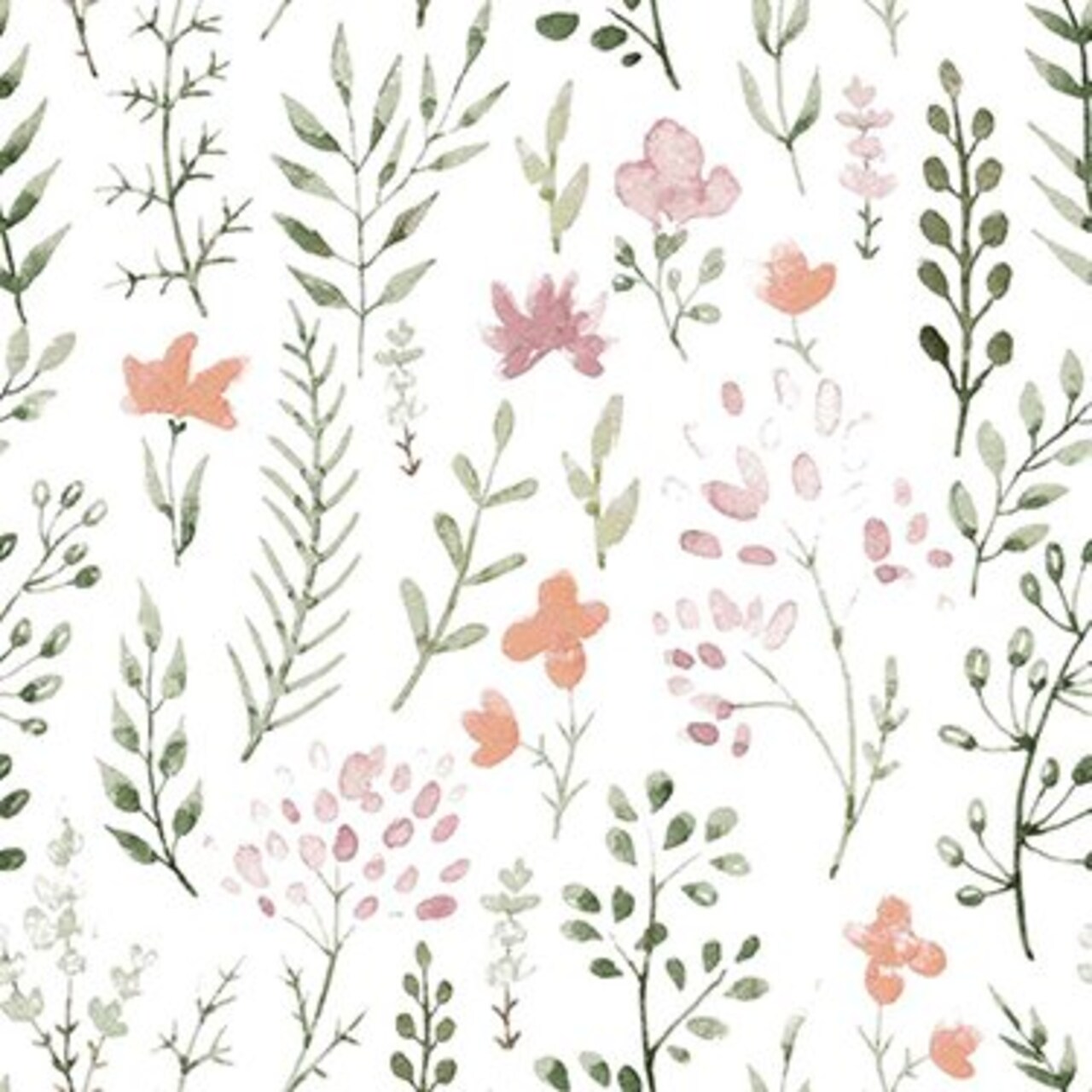 Springs Creative Flannel Colton Watercolor Floral 100% Cotton Baby